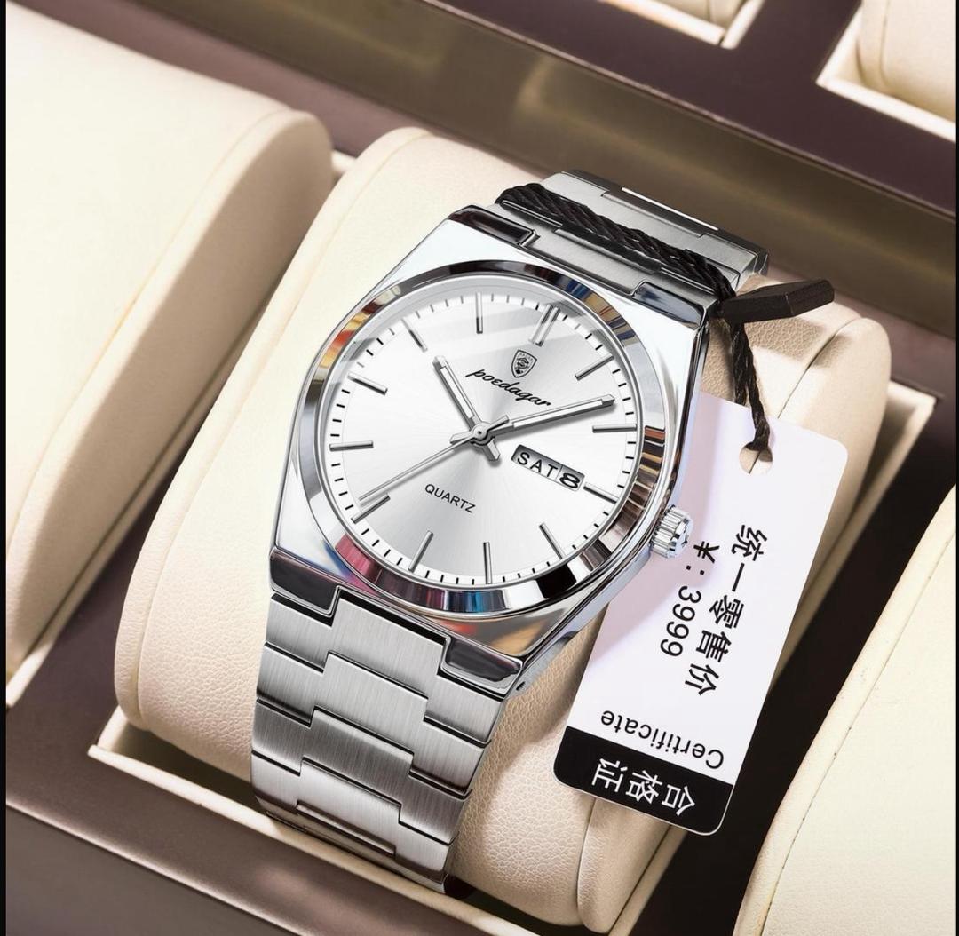 POEDAGAR Original New Woman Watch Stainless Steel Waterproof Luminous