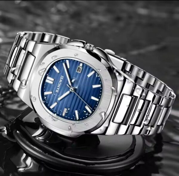 LIGE Luxury Watch Business Waterproof Male Clock Luminous Date Stainless Steel Square Quartz Men Watch Reloj Hombre 2024 New