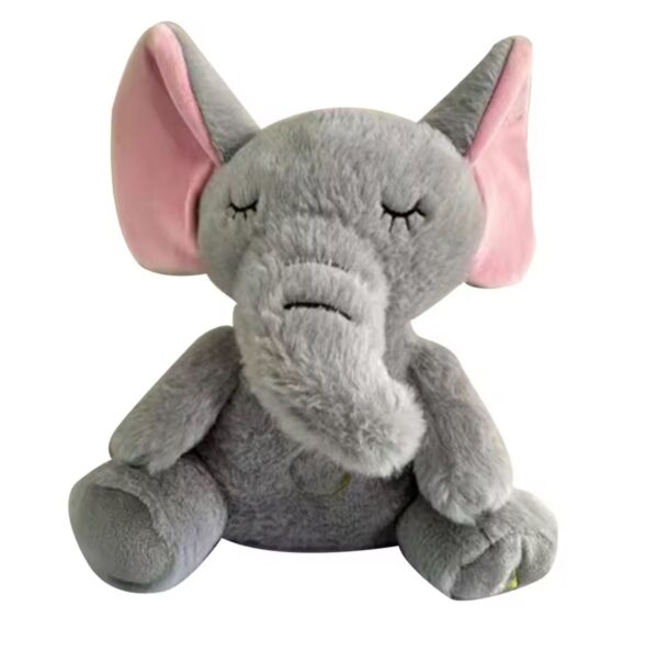 Baby Toy Breathing Soothing Koala Rabbit Doll Sleeping Companion Music And Light Toy Elephant Capybara Plush Doll Kids Gift - Image 4