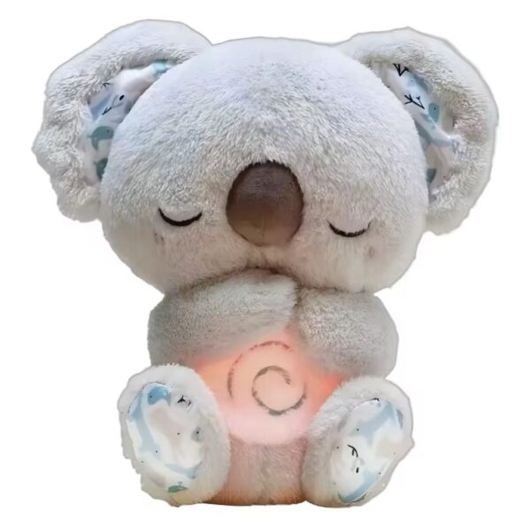 Baby Toy Breathing Soothing Koala Rabbit Doll Sleeping Companion Music And Light Toy Elephant Capybara Plush Doll Kids Gift - Image 5