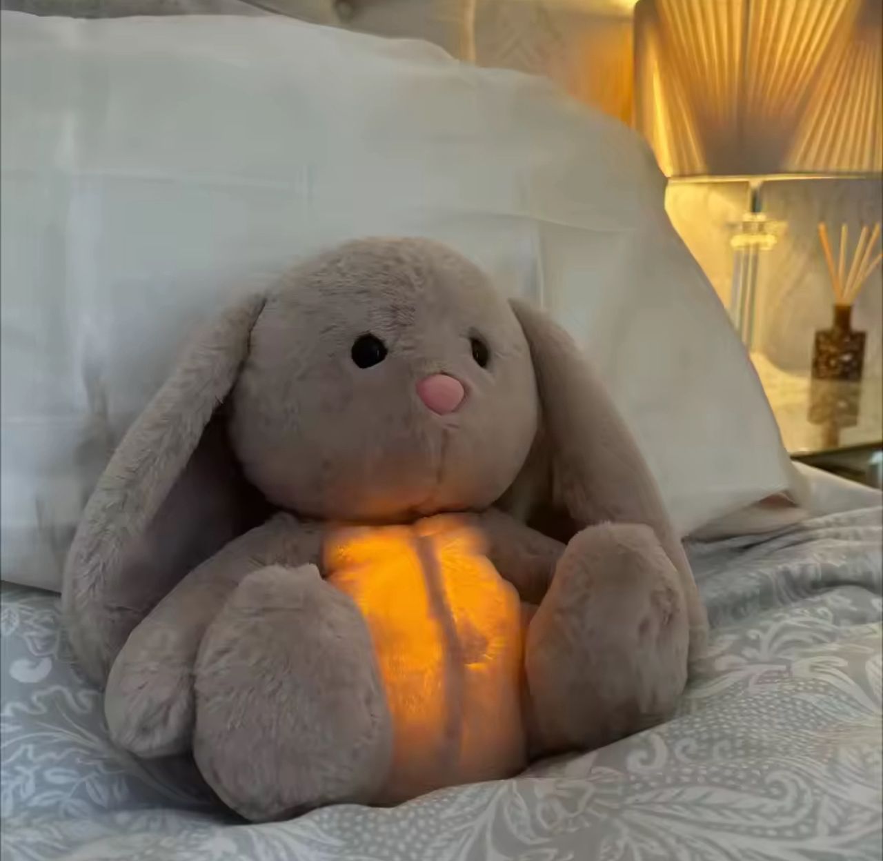 Baby Toy Breathing Soothing Koala Rabbit Doll Sleeping Companion Music And Light Toy Elephant Capybara Plush Doll Kids Gift