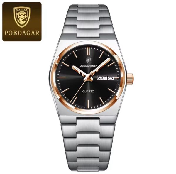POEDAGAR Original New Woman Watch Stainless Steel Waterproof Luminous - Image 7
