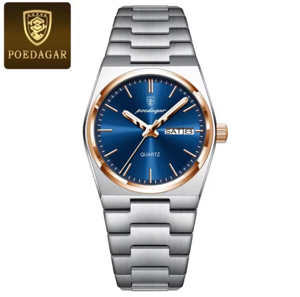 POEDAGAR Original New Woman Watch Stainless Steel Waterproof Luminous - Image 6