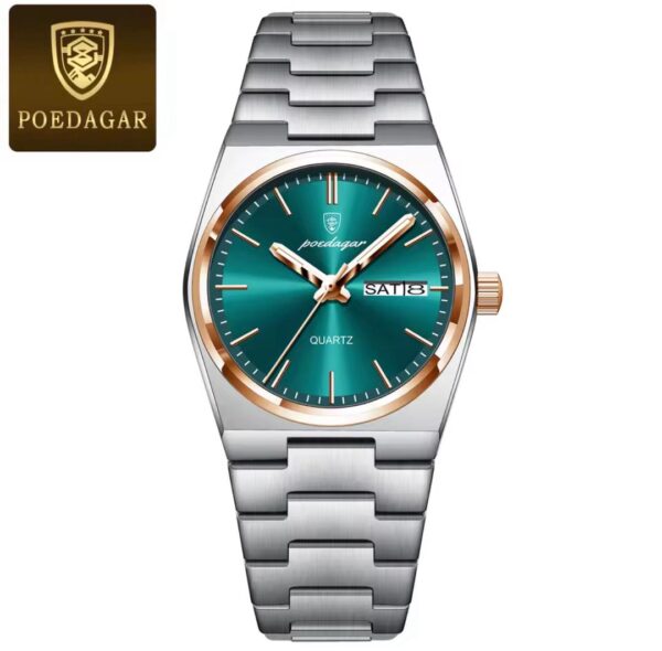 POEDAGAR Original New Woman Watch Stainless Steel Waterproof Luminous - Image 3