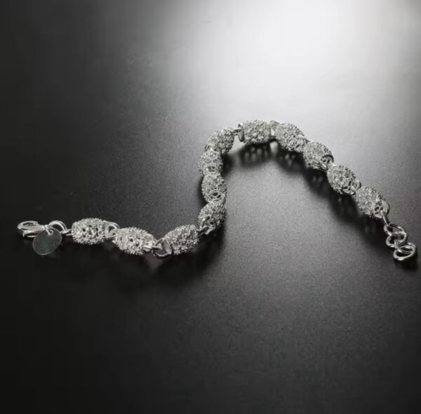 Women Hollow Ball Silver Bracelet - Image 3