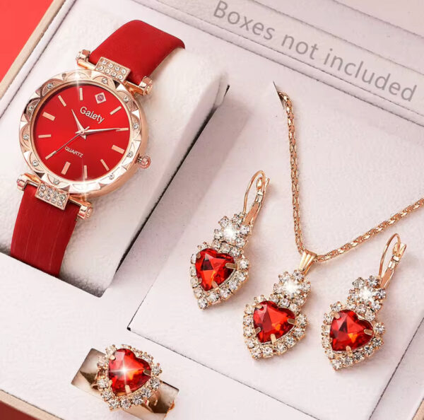Female Jewelry Set (watch/necklace/Earrings/ring) - Image 7