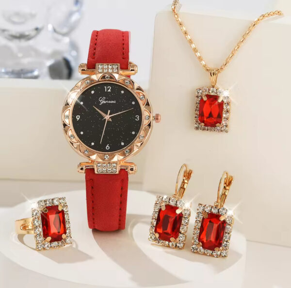 Female Jewelry Set (watch/necklace/Earrings/ring) - Image 8