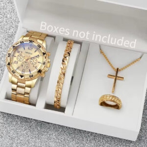 Men's Casual Gold Steel Watch