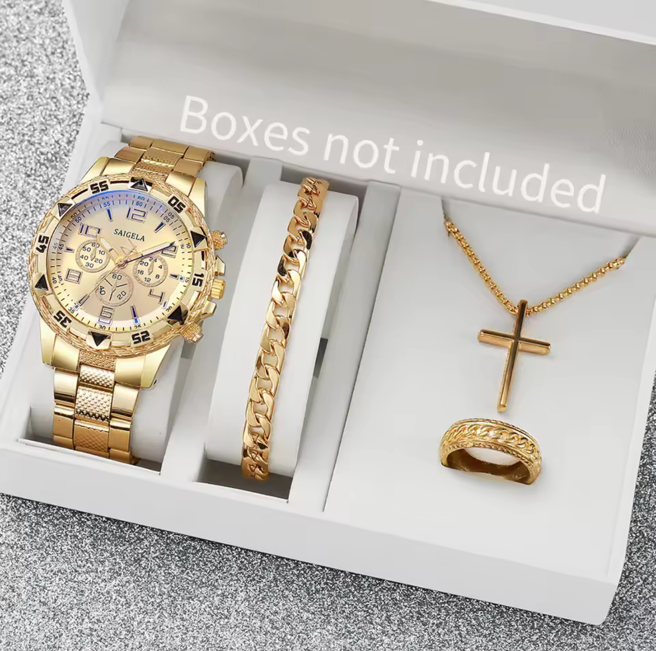 Men's Casual Gold Steel Watch