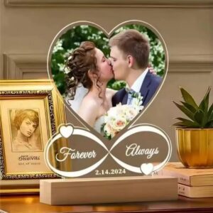 Custom Acrylic Heart Picture Frame With Photo