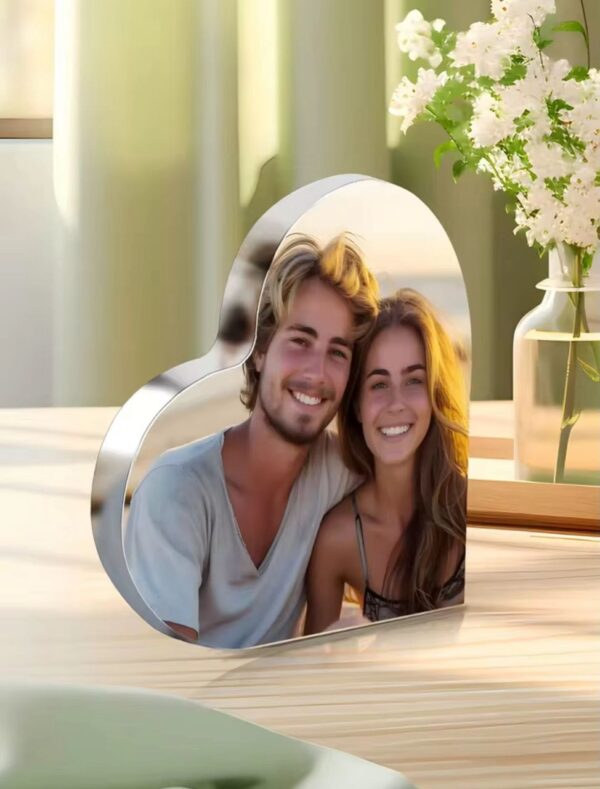 Custom Products Acrylic Heart Plaque Photo Text - Image 3