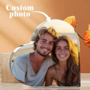 Custom Products Acrylic Heart Plaque Photo Text