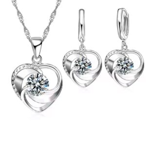 Silver Necklace & Earrings Set