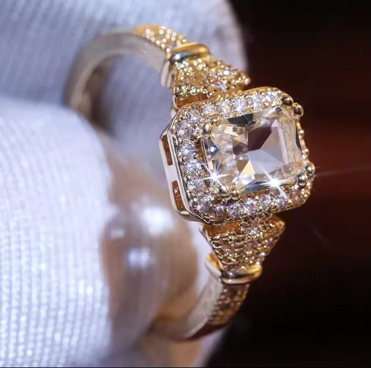 New Retro Women Square Royal Stylish Ring