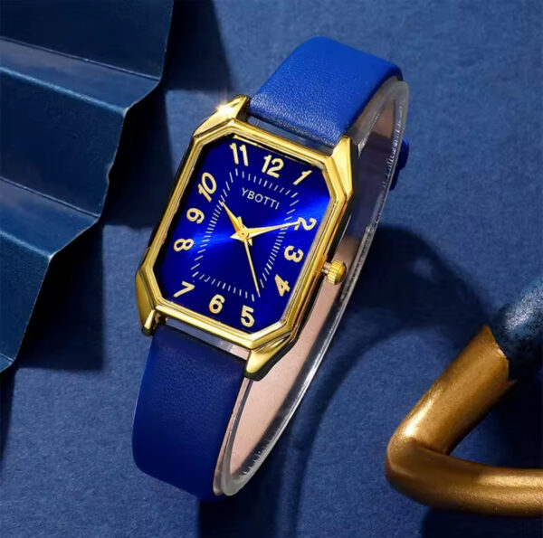 Blue Classic Simple Watch Jewelry Set - Image 4