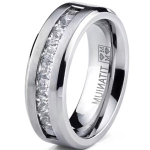Silver crested ring for men