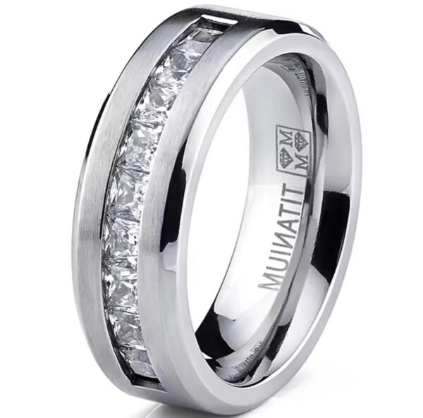 Silver crested ring for men