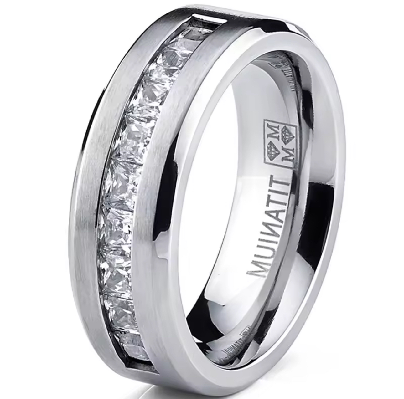 Silver crested ring for men