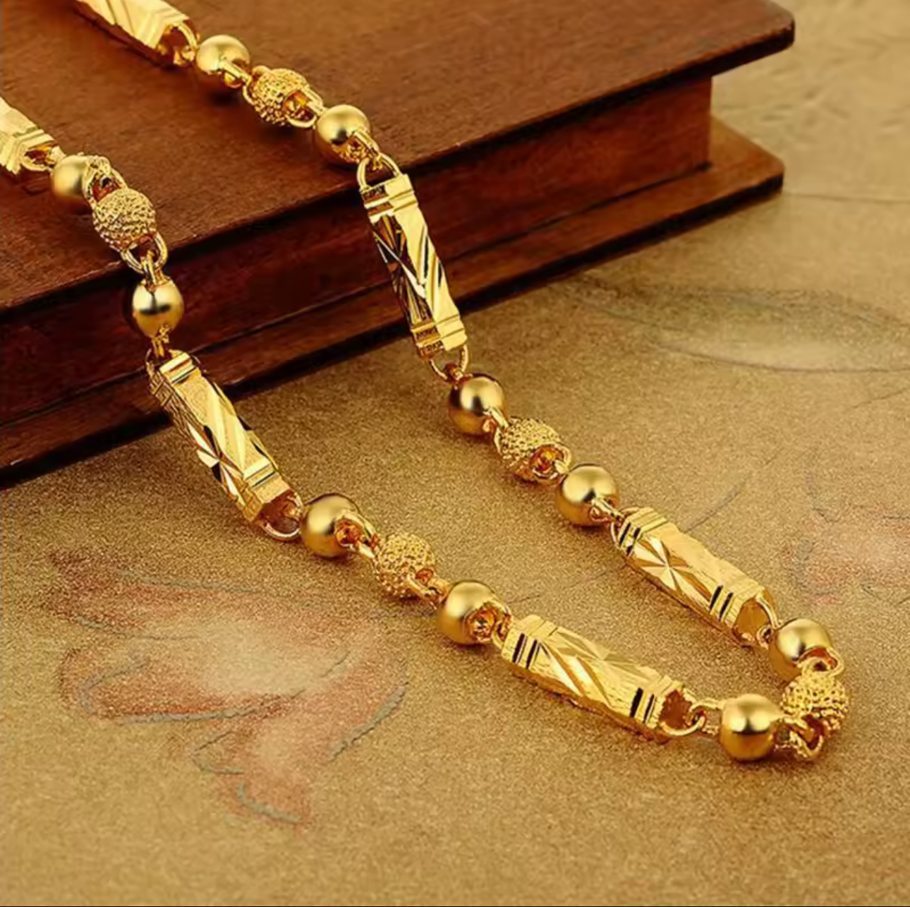Men's Electroplated 18K Gold Necklace