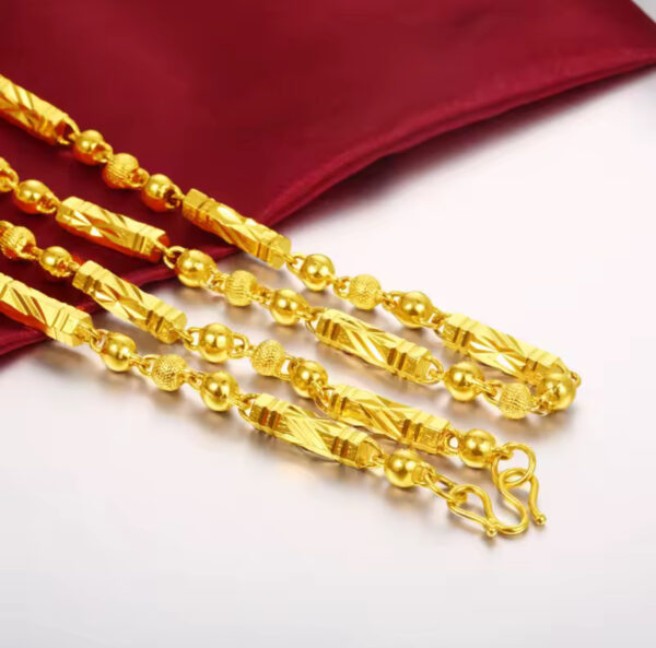 Men's Electroplated 18K Gold Necklace - Image 4