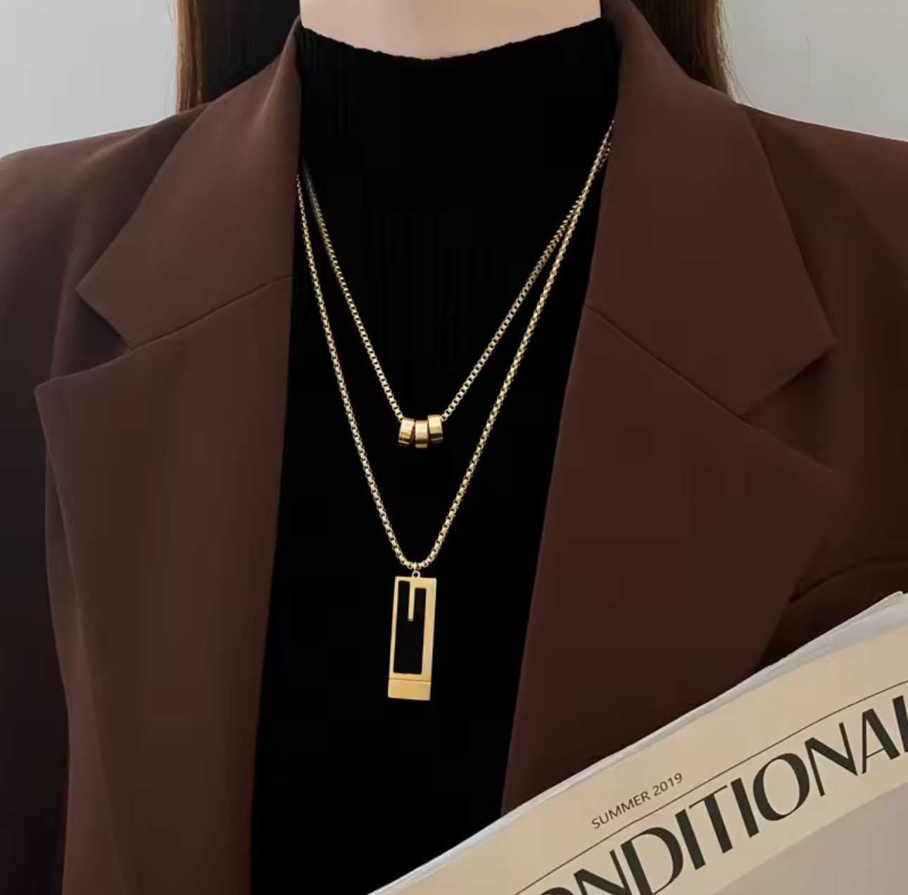 LATS Double-layer Square Pendant