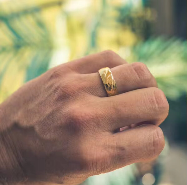 Original Men Gold Plated Engagement Ring - Image 2