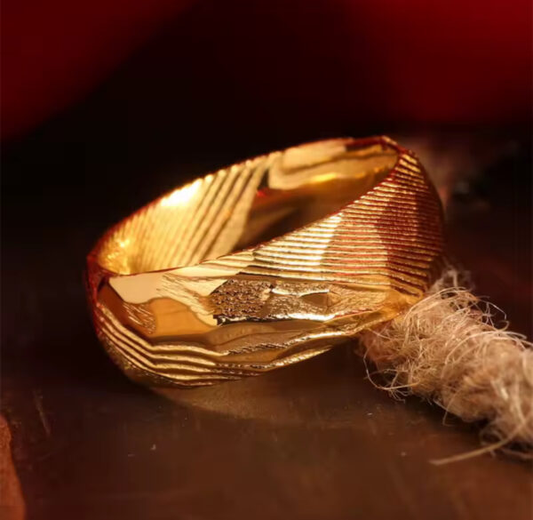 Original Men Gold Plated Engagement Ring - Image 3
