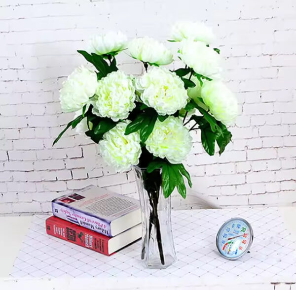 8 Heads Peony Artificial Silk Flower - Image 2