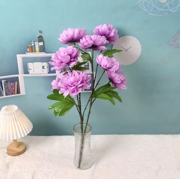 8 Heads Peony Artificial Silk Flower - Image 3