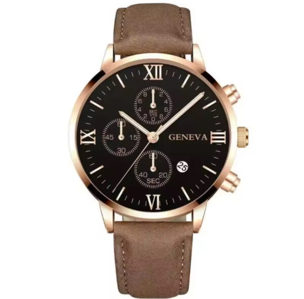 Black Quartz Watch For Men - Image 2
