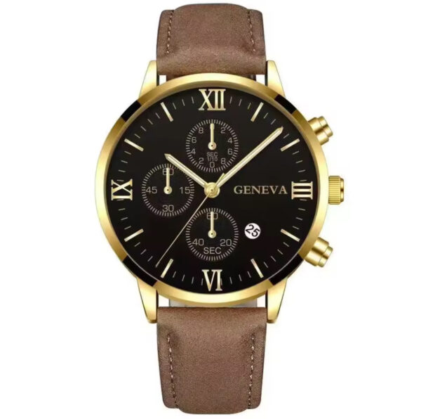 Black Quartz Watch For Men - Image 3