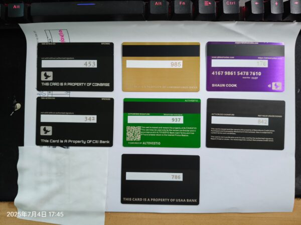 Customized Credit/Debit Metal card with chip - Image 2