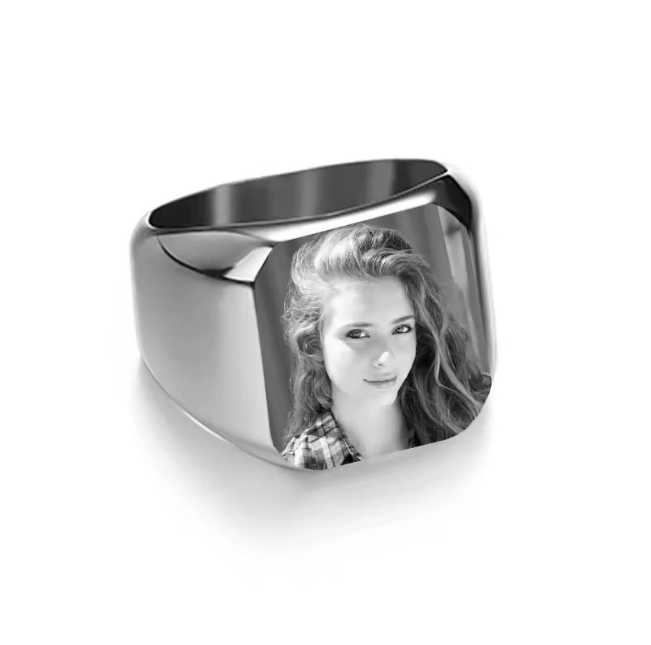 Personalized Engraved Men’s Ring with Custom Name, Photo, or Logo