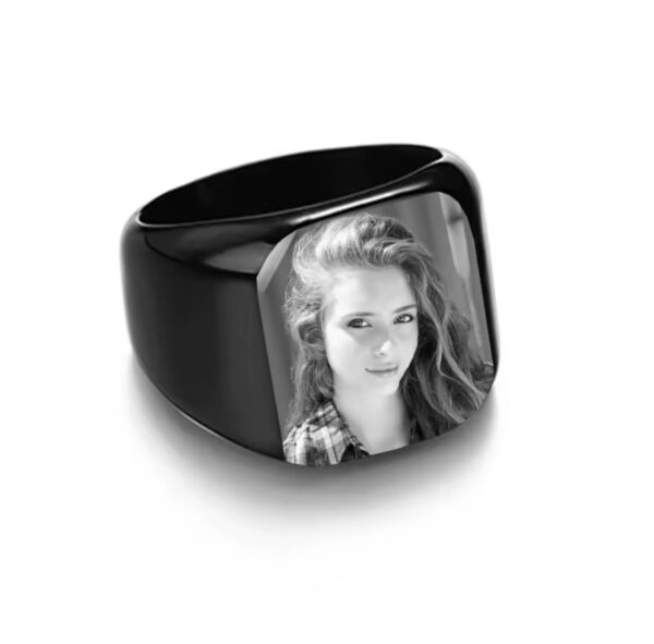 Personalized Engraved Men’s Ring with Custom Name, Photo, or Logo - Image 2