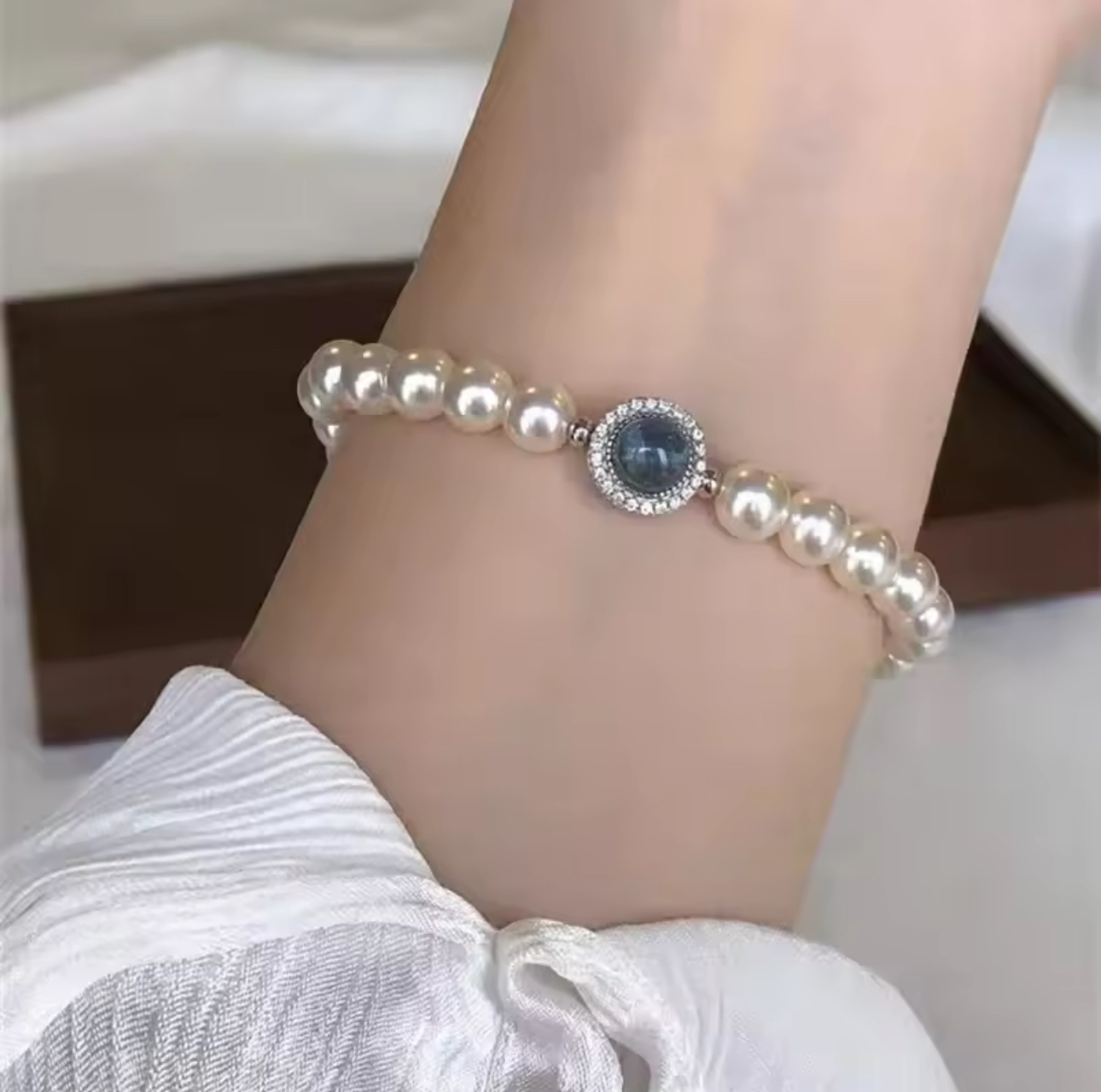 Silver Pearl Bracelet For Women
