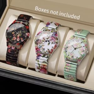 Women Watches Flowers Printed