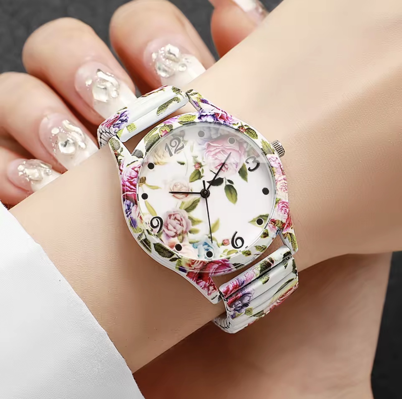 Women Watches Flowers Printed - Image 4