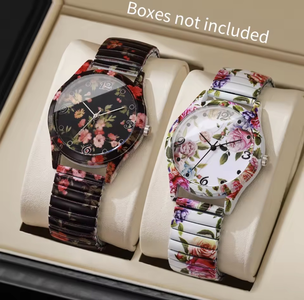 Women Watches Flowers Printed - Image 2