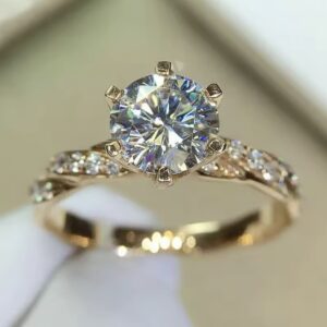 Huitan Classic 6 Claw Cubic Zirconia Rings for Women