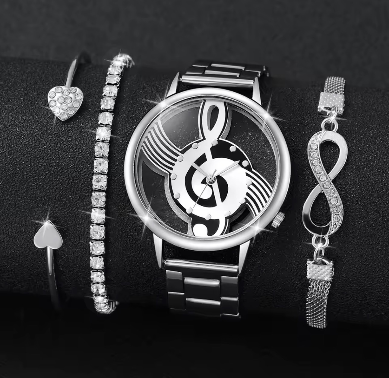 4PCS/Set Fashion Hollow-out Women Watches - Image 3