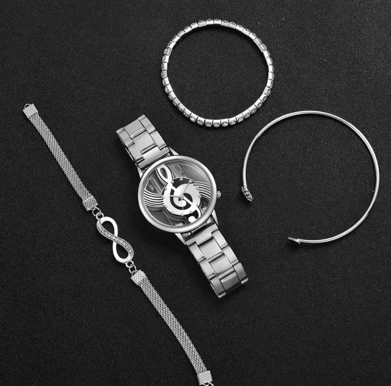 4PCS/Set Fashion Hollow-out Women Watches - Image 2