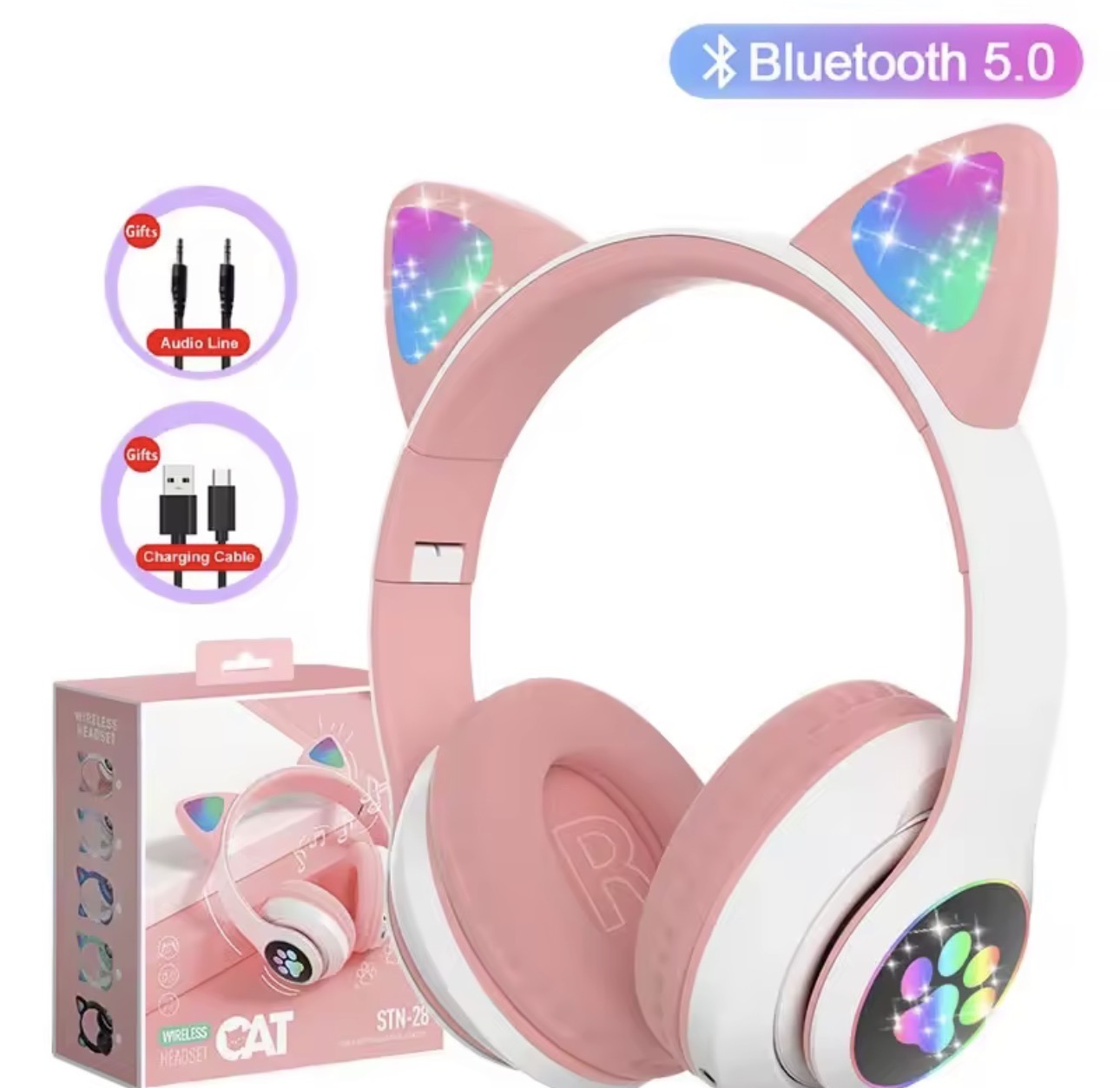 Cute Kids Cat Ear Bluetooth
