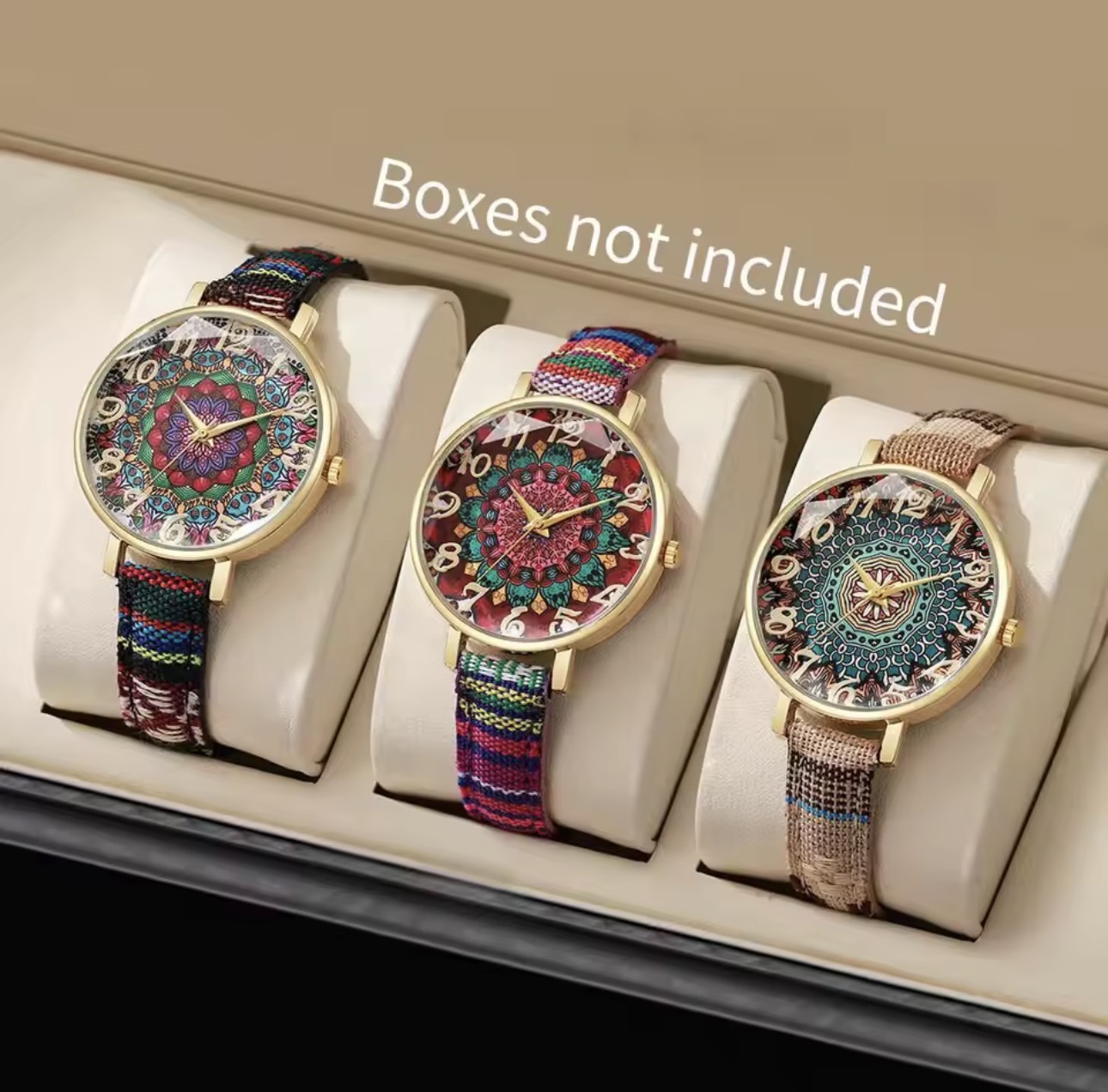 Vintage Flowers Printed Woman Watch